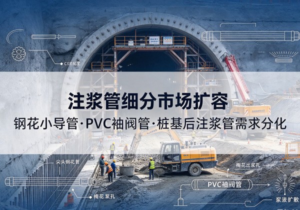 郑州注浆管细分市场扩容，隧道钢花小导管、PVC 袖阀管、桩基后注浆管需求分化